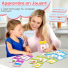 Flash cards électroniques bilingues en anglais et en français (disponible en rose ou en bleu)
