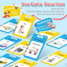 Flash cards électroniques bilingues en anglais et en français (disponible en rose ou en bleu)