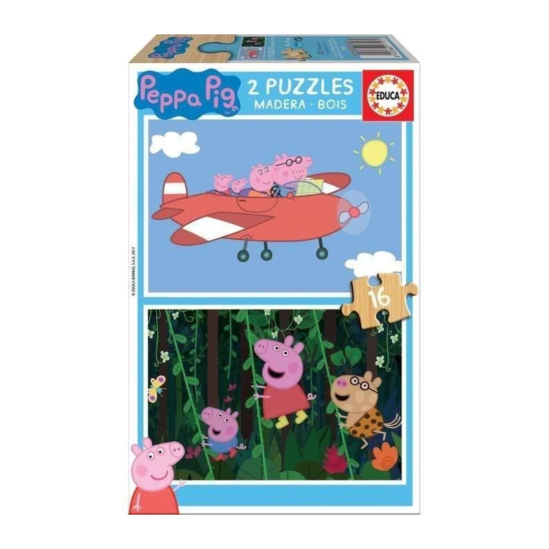 Puzzle Bois Peppa Pig -16 pièces