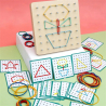 Planche à Clous et Élastiques : Jeu Montessori pour Reproduire des Modèles