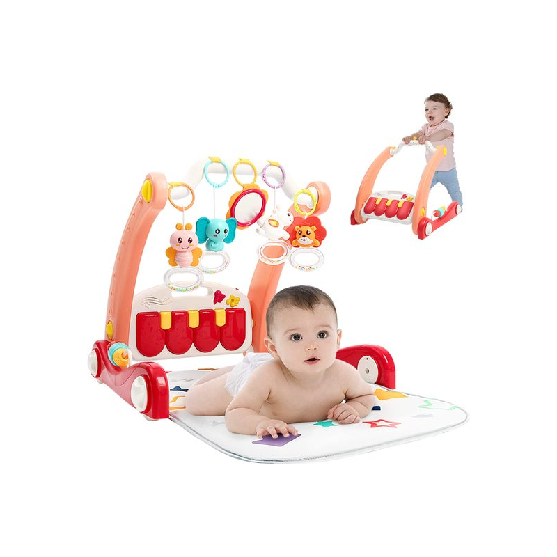Tapis de Jeu Évolutif 2 en 1 : Aire de Jeu et Marcheur d'Apprentissage pour Bébé
