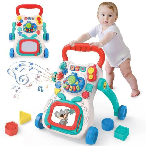 Trotteur Pousseur Musical avec Jeux : Apprentissage de la Marche et Éveil pour Enfants