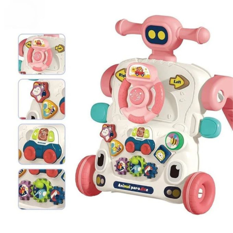 Trotteur Pousseur Musical avec Jeux 3 en 1