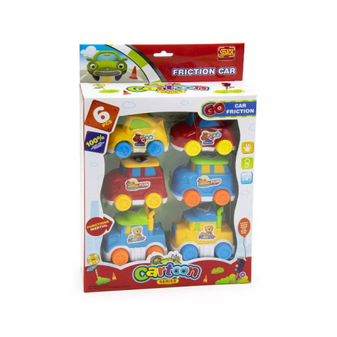 Coffret 6 petites voiture Multicouleurs
