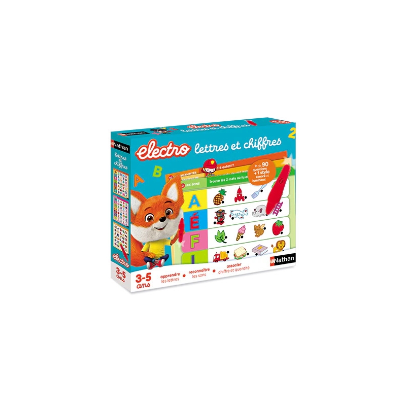 Jeu Éducatif Électronique - NATHAN - Electro Lettres et Chiffres 3ans+